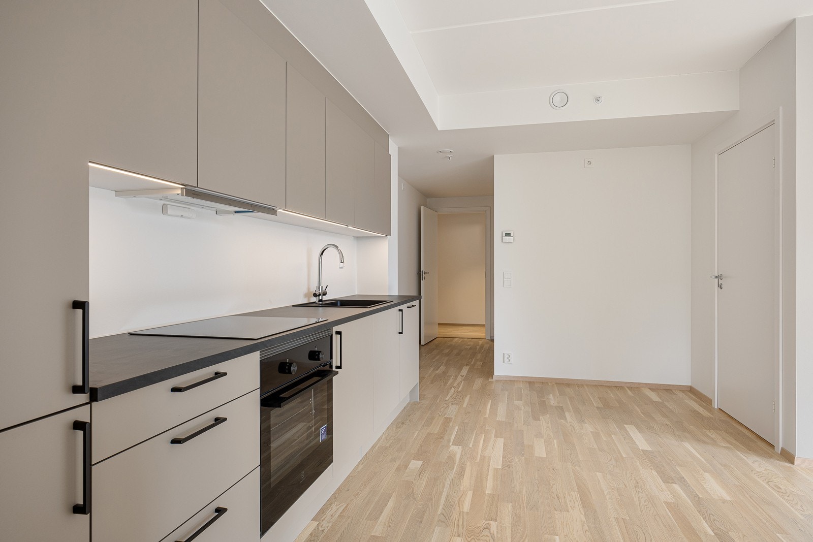 Alle integrerte hvitevarer følger salget. Galleribilde