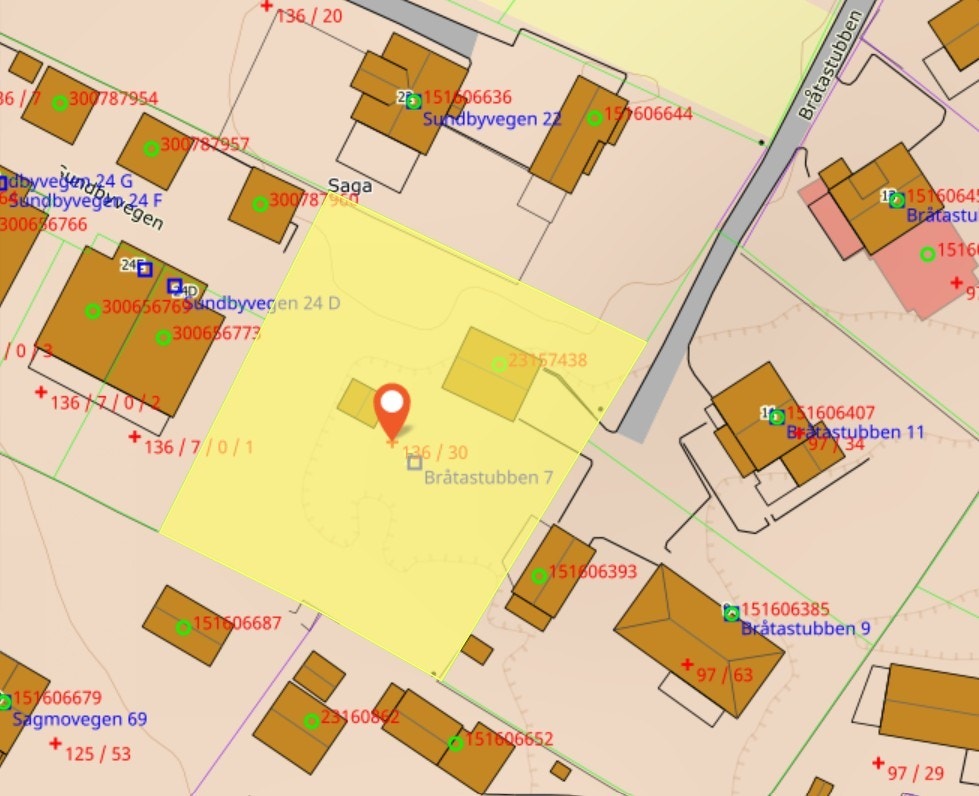 Oversikt over tomten Galleribilde