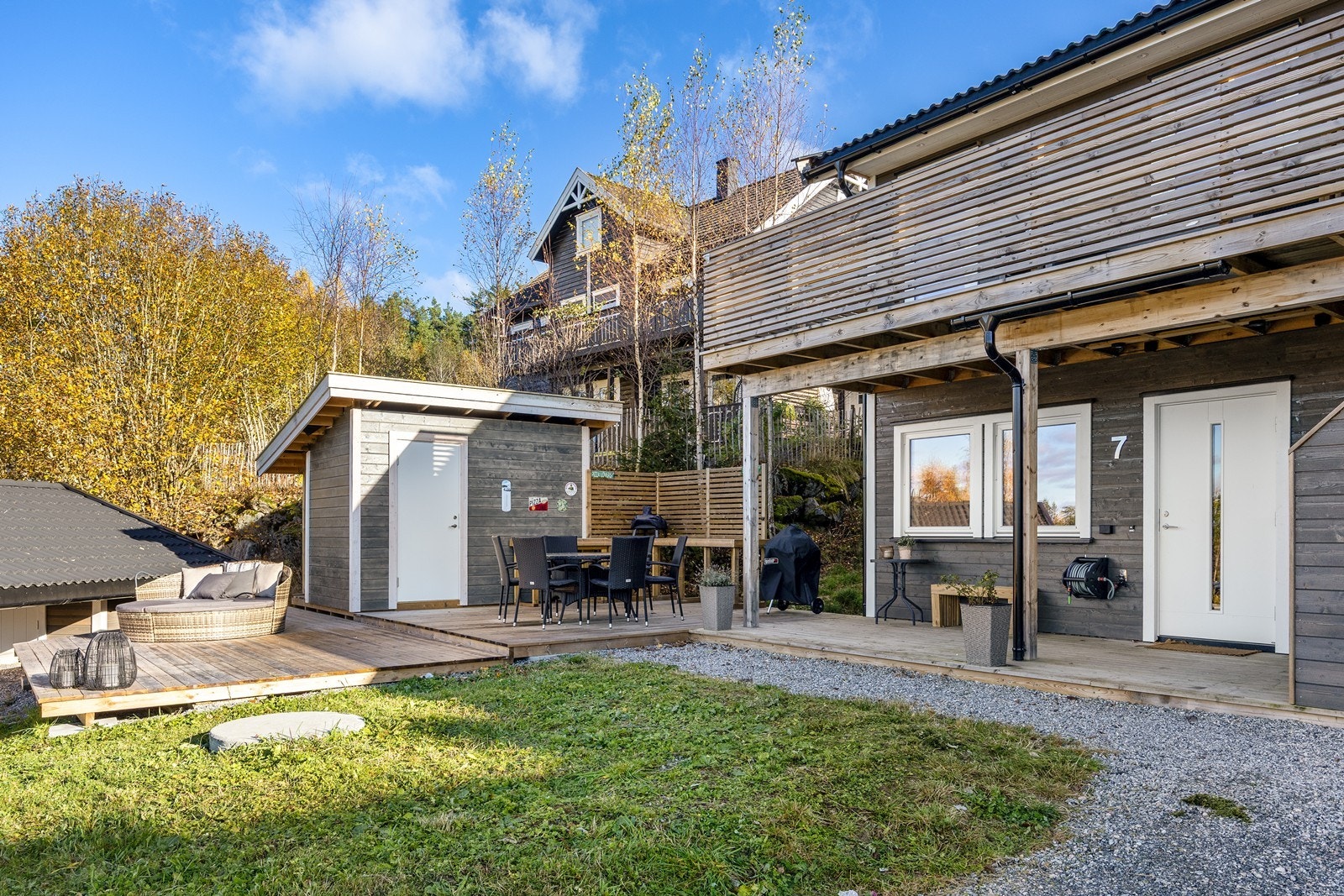 Uteområdene er gjennomtenkt og innbydene. Galleribilde