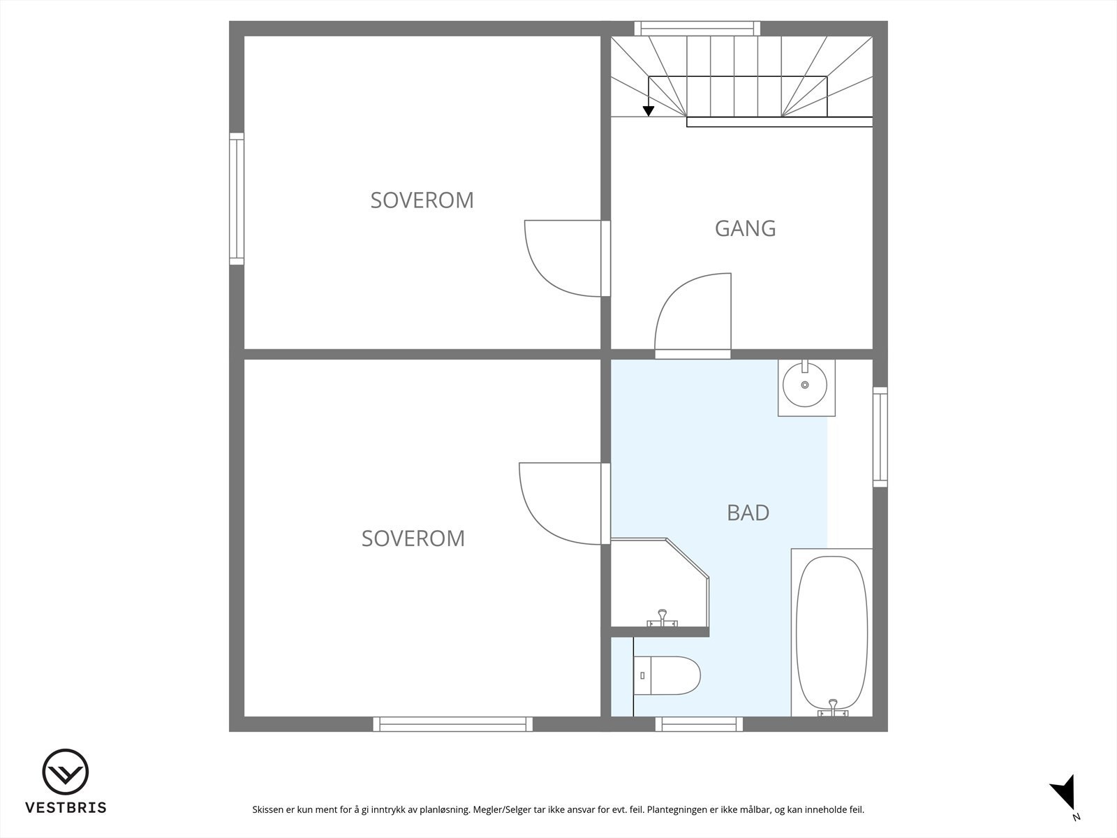 Plantegning 2. etasje Galleribilde