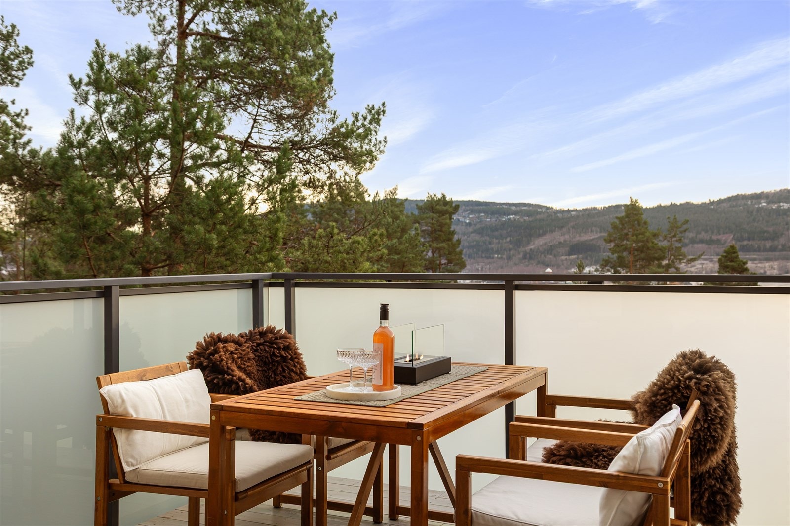 Uteplassen har gode solforhold og nydelig utsikt Galleribilde