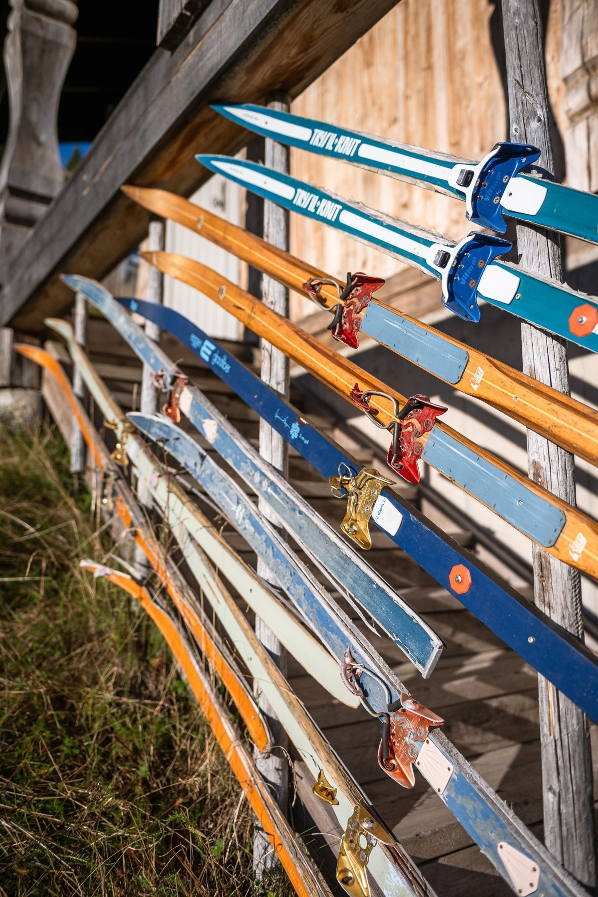 Stilig trappeoppgang til hytta.