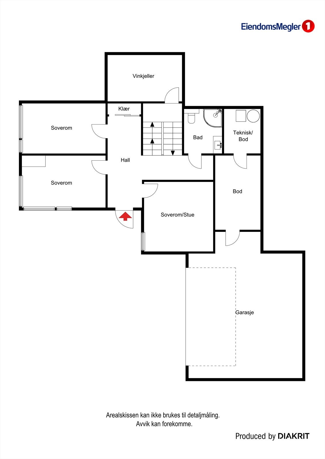 Plantegning underetasje Galleribilde