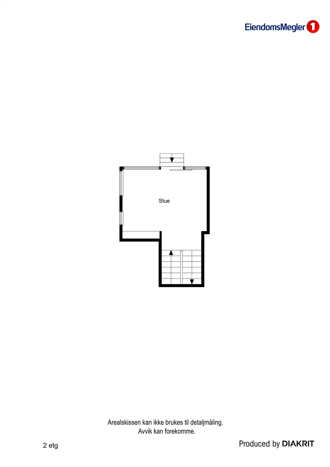 Plantegning stue mellometasje Galleribilde