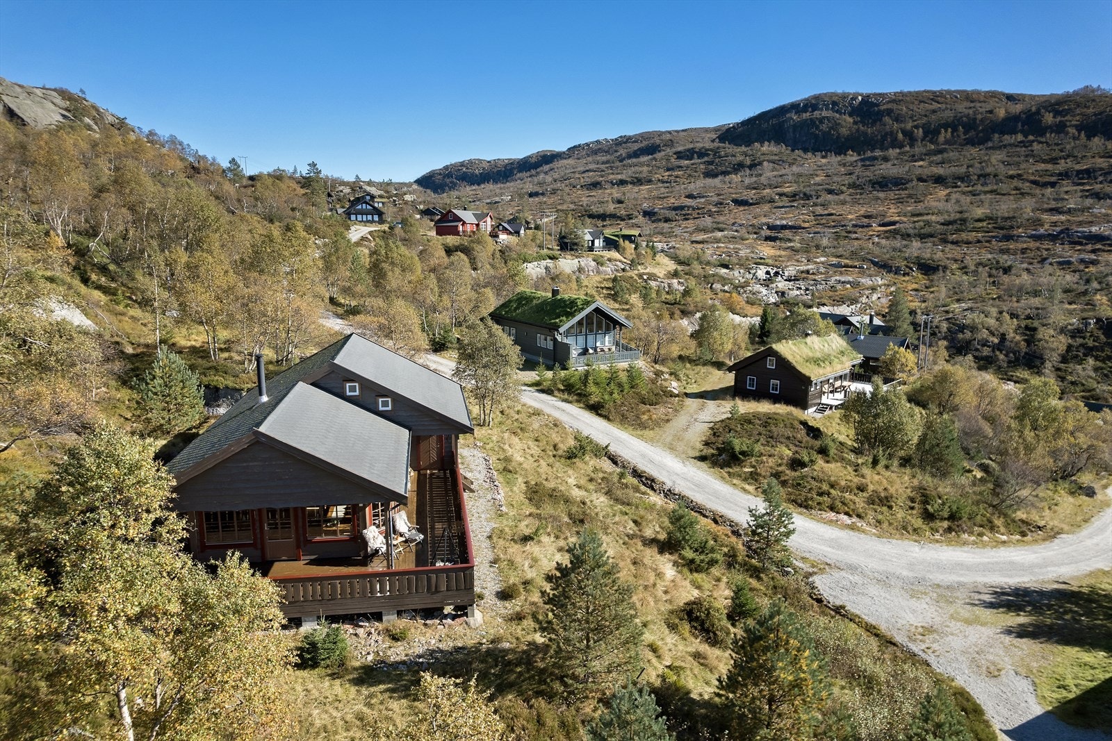 Fin beliggenhet på hyttefeltet. Galleribilde