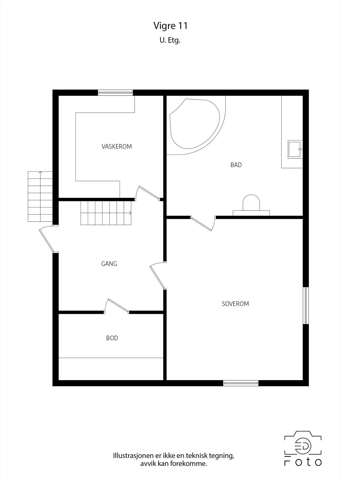 Planløsning underetasje Galleribilde