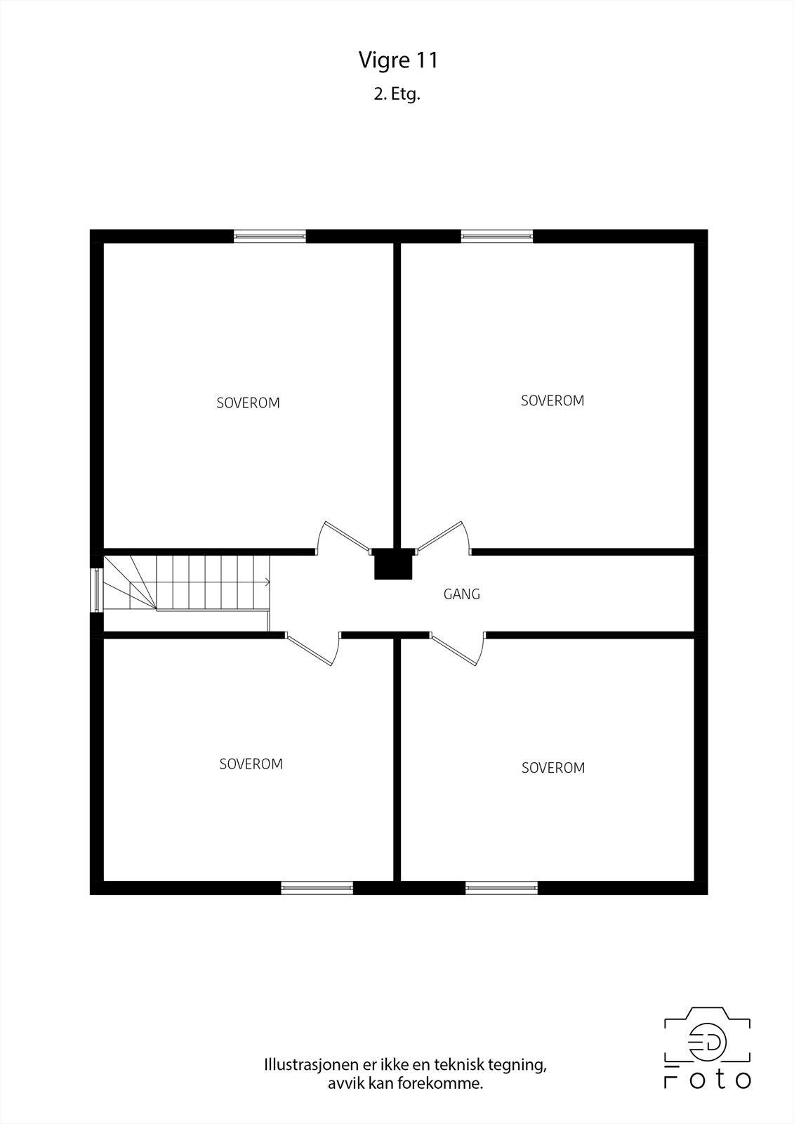 Planløsning 2. etasje Galleribilde