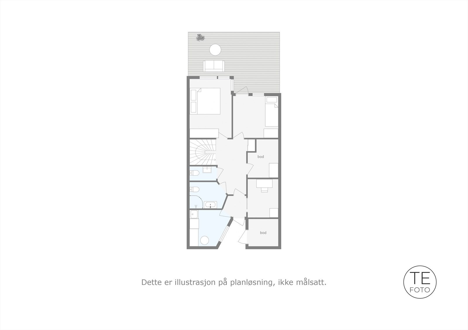 Plantegning 1. et. Galleribilde