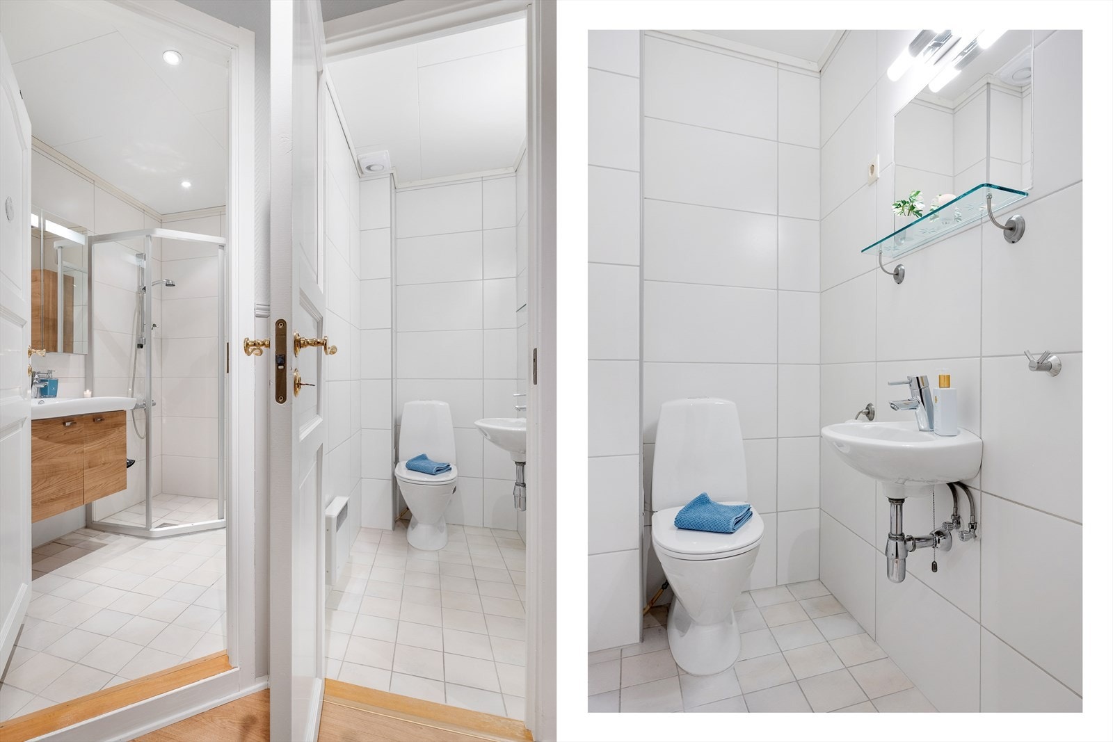 Like ved badet ligger toalettet som også er helfliset fra 2010 med varmekabler i gulv. Galleribilde