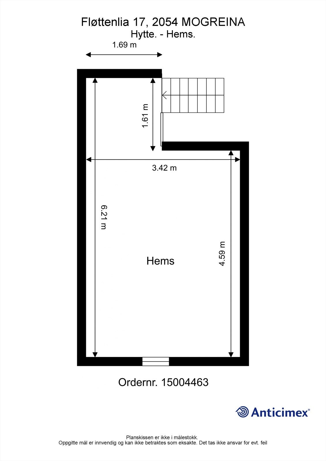 Hems - målsatt plantegning Galleribilde