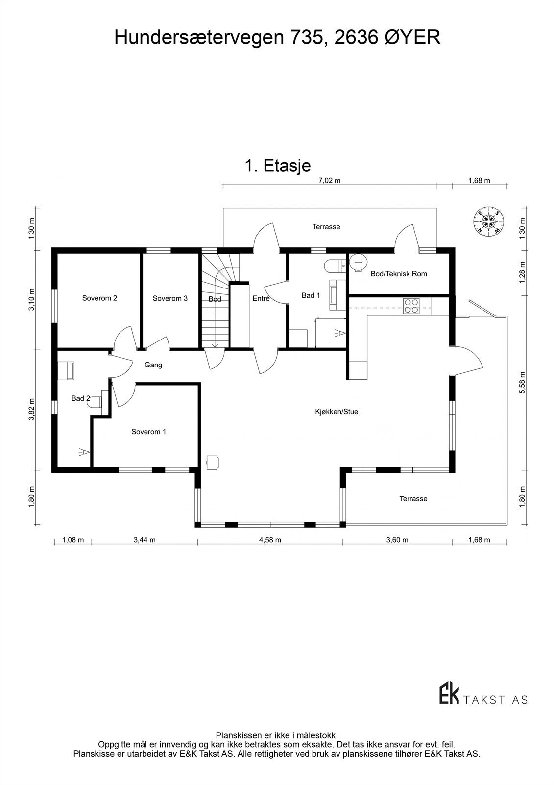 Plantegning 1. etasje Galleribilde