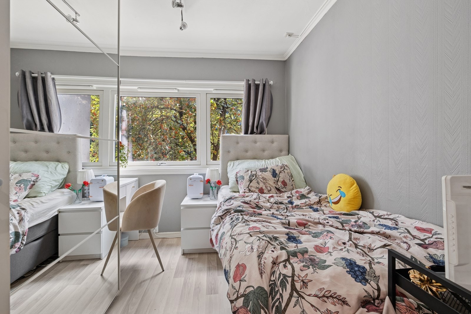 De to andre soverommene er også av god størrelse og passer godt som gjesterom, barnerom eller kontor. Galleribilde