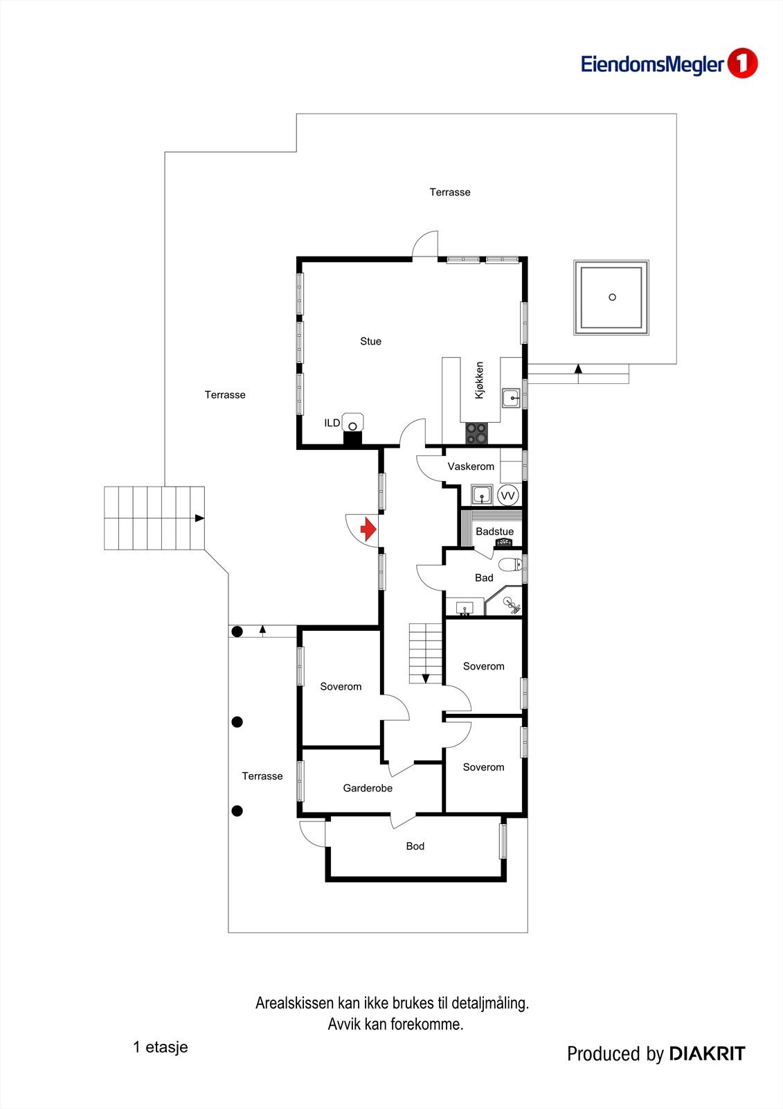 Plantegning hovedetasje Galleribilde
