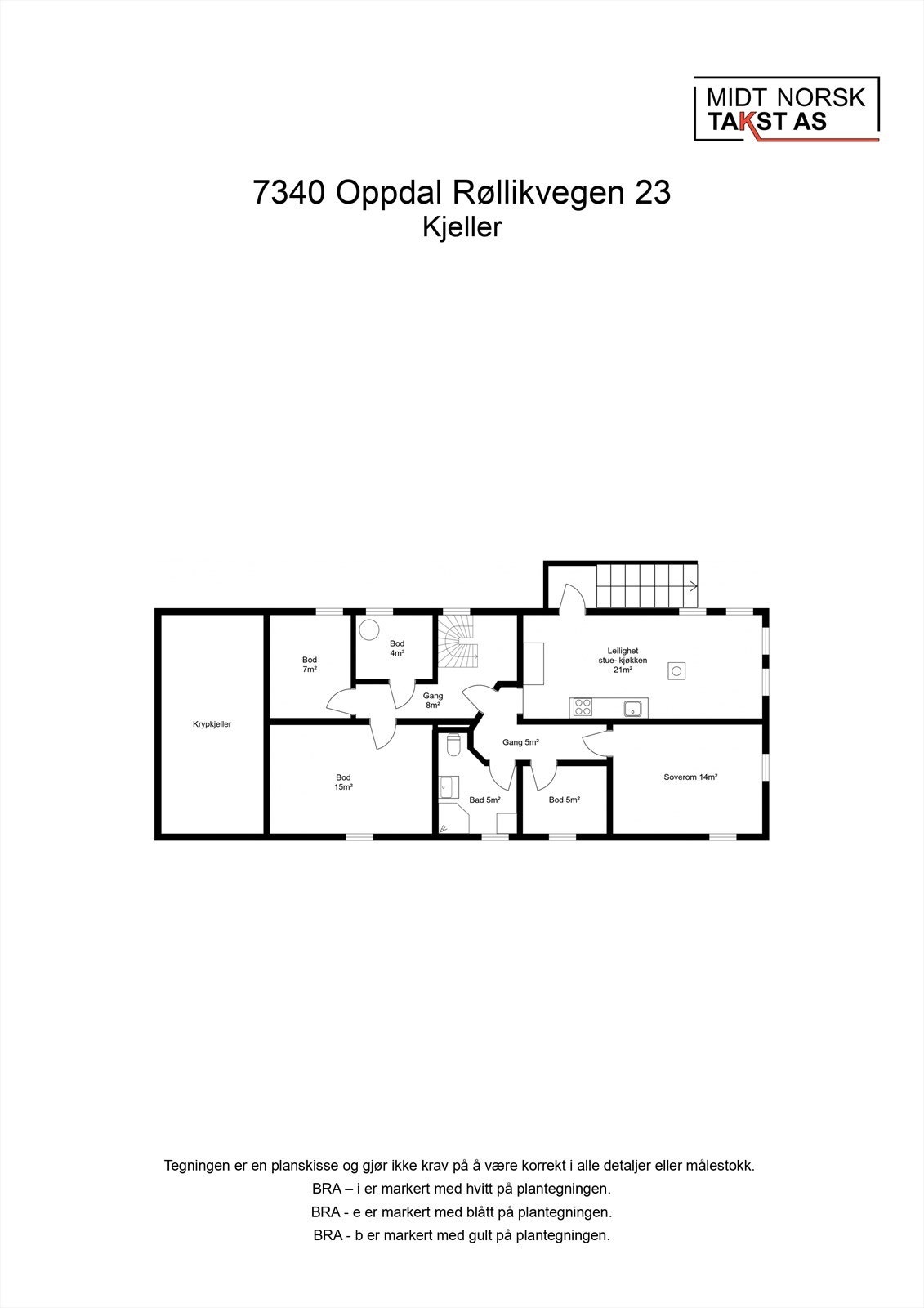 Planskisse Kjelleretasje Galleribilde