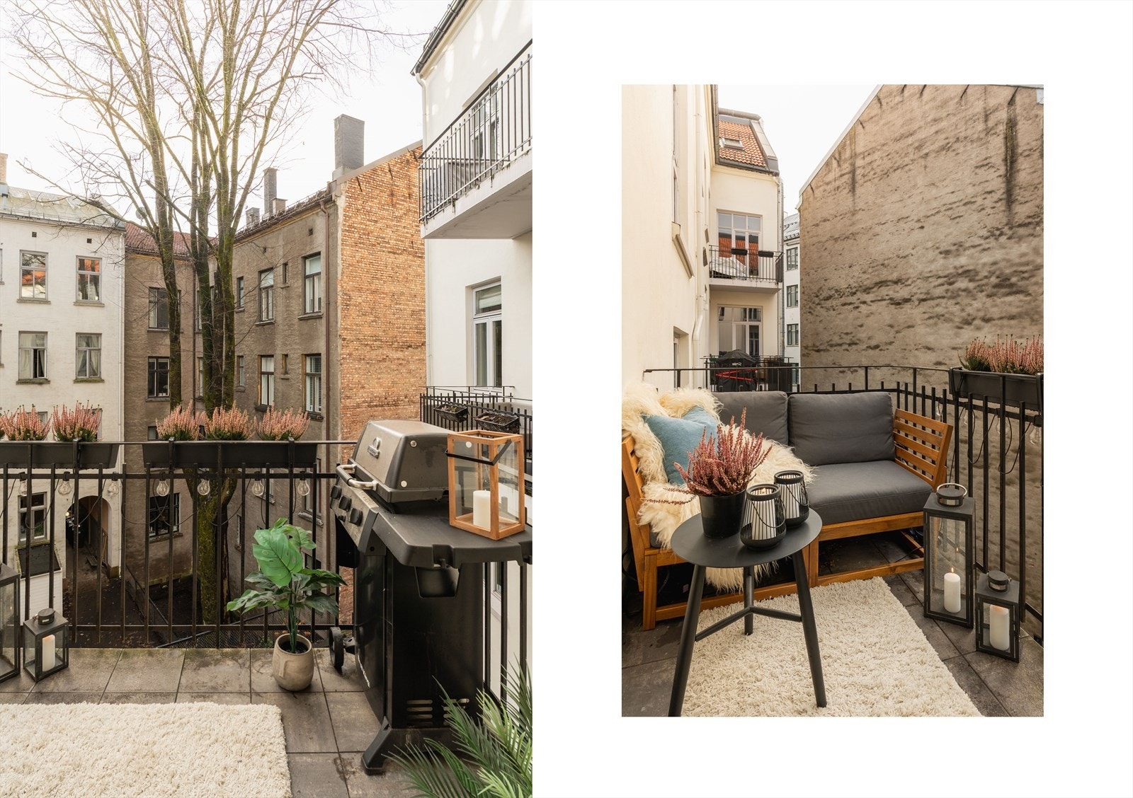 Balkong med dag- og ettermiddagsol Galleribilde