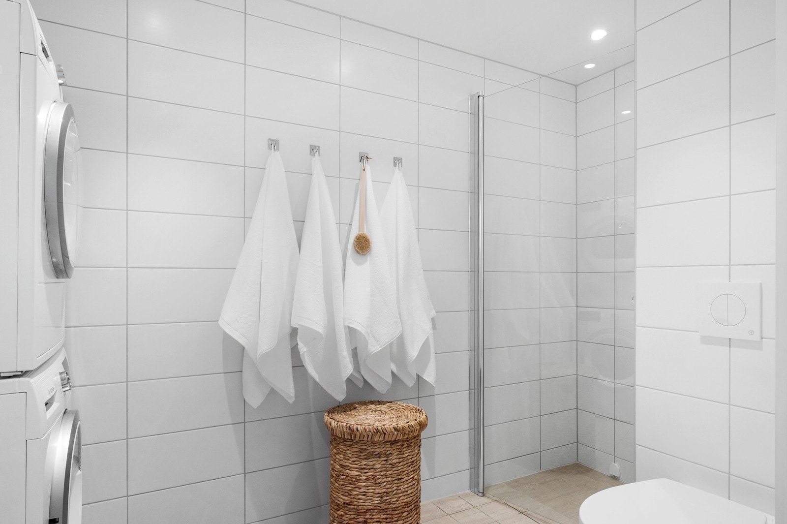 For klesvask er det røropplegg for vaskemaskin og tørketrommel. Galleribilde