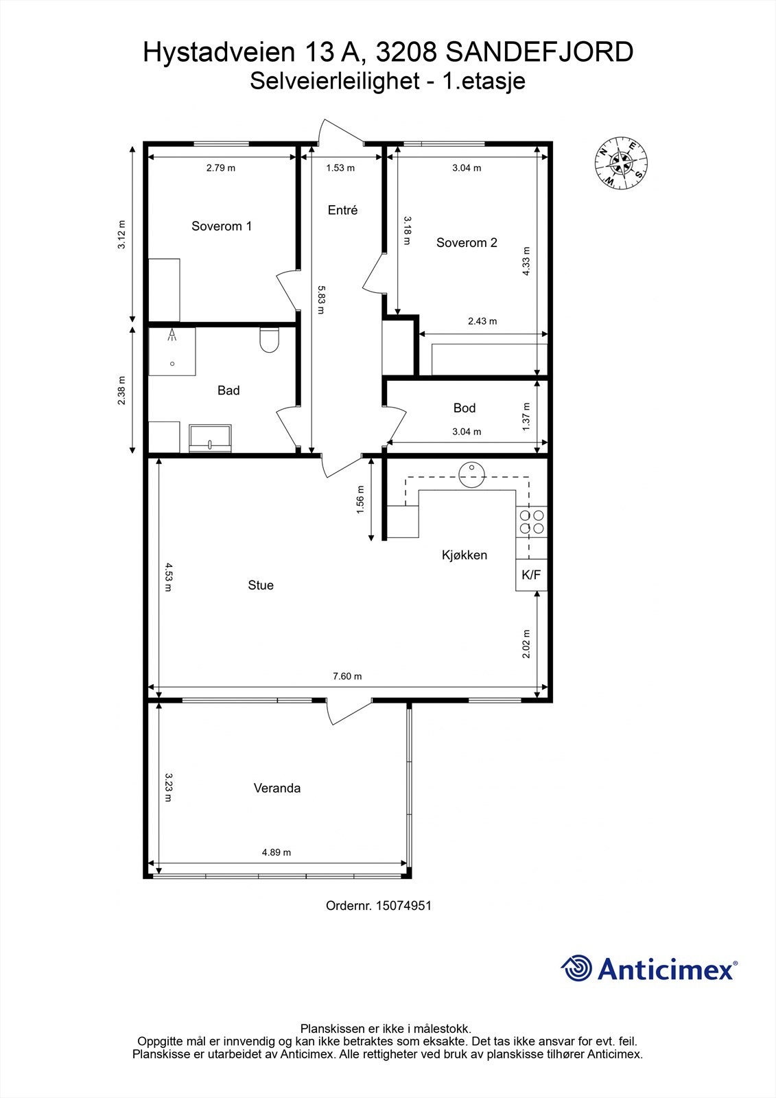 Plantegning - høy første etasje Galleribilde