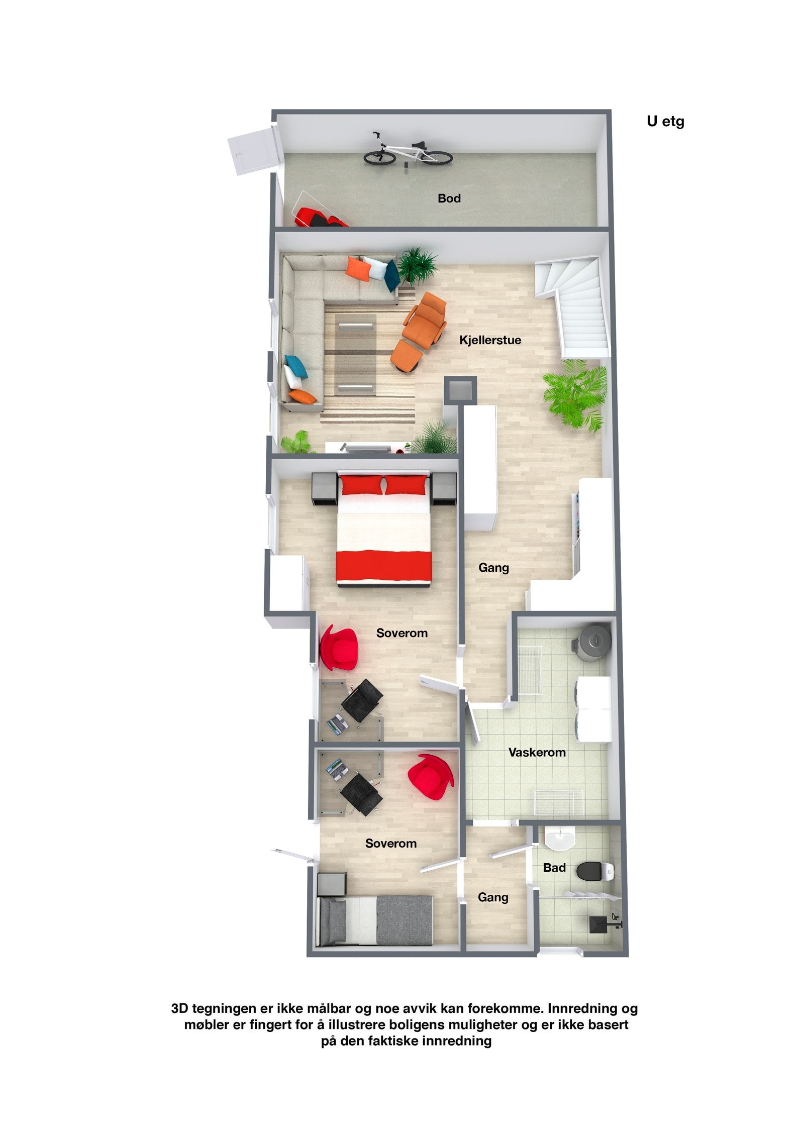 Plantegning underetasje. Galleribilde