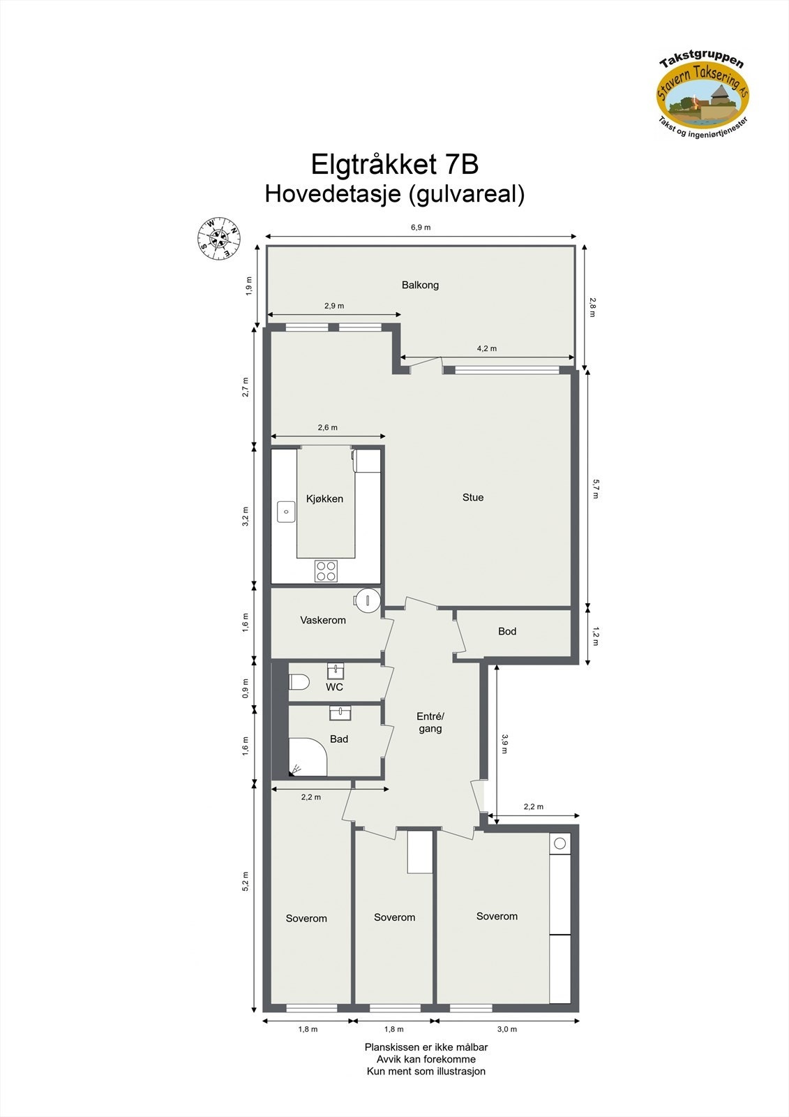 Planskisse. Det medfølger også to boder, samt garasjeplass i kjeller. Galleribilde