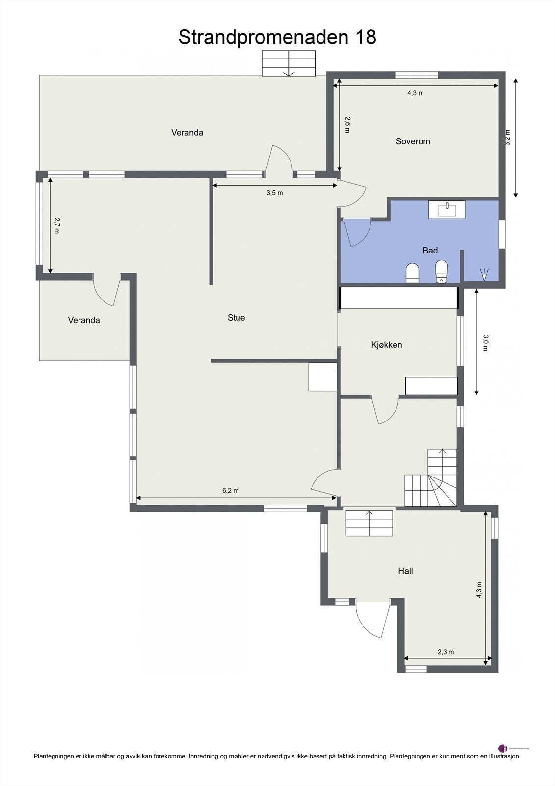 Plantegning 1.etasje Galleribilde