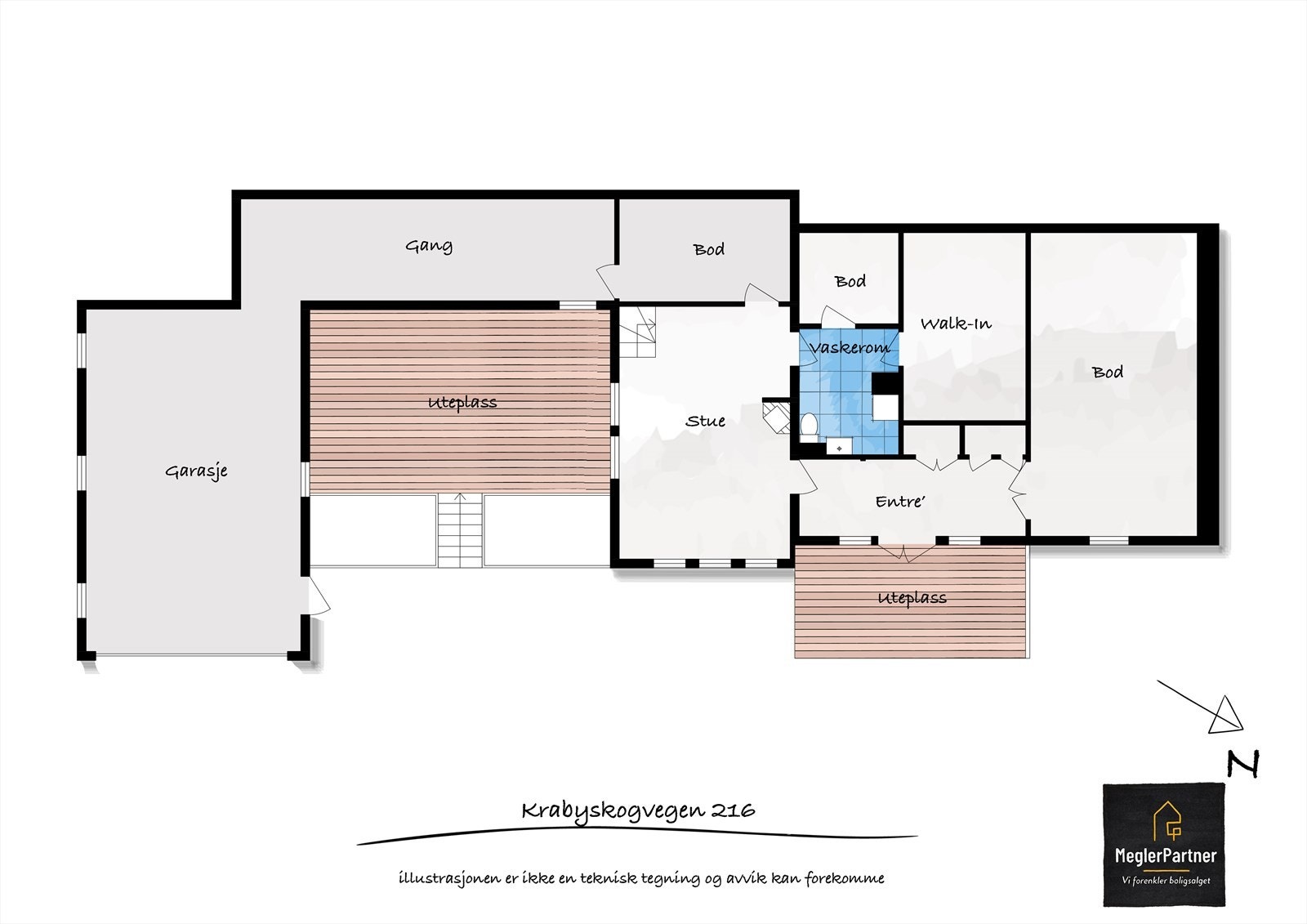 Plantegning underetasje Galleribilde