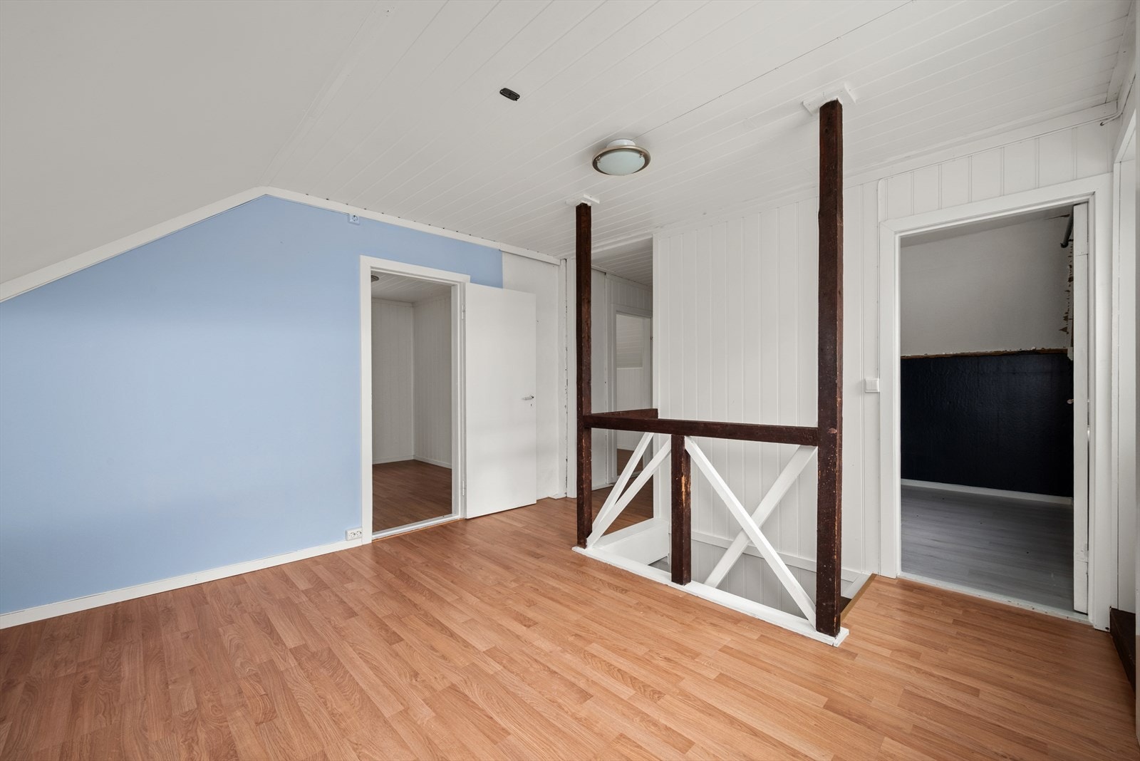 Ved soverommene i 2. etasje er det en luftig loftstue på ca. 20 kvm. Galleribilde