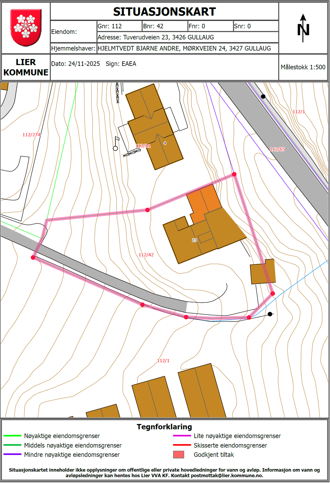 Situasjonskart - Tuverudveien 23 Galleribilde