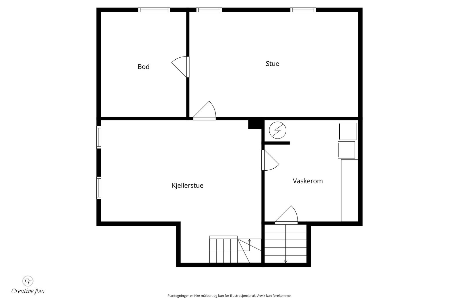 Plantegning kjelleretasjen Galleribilde