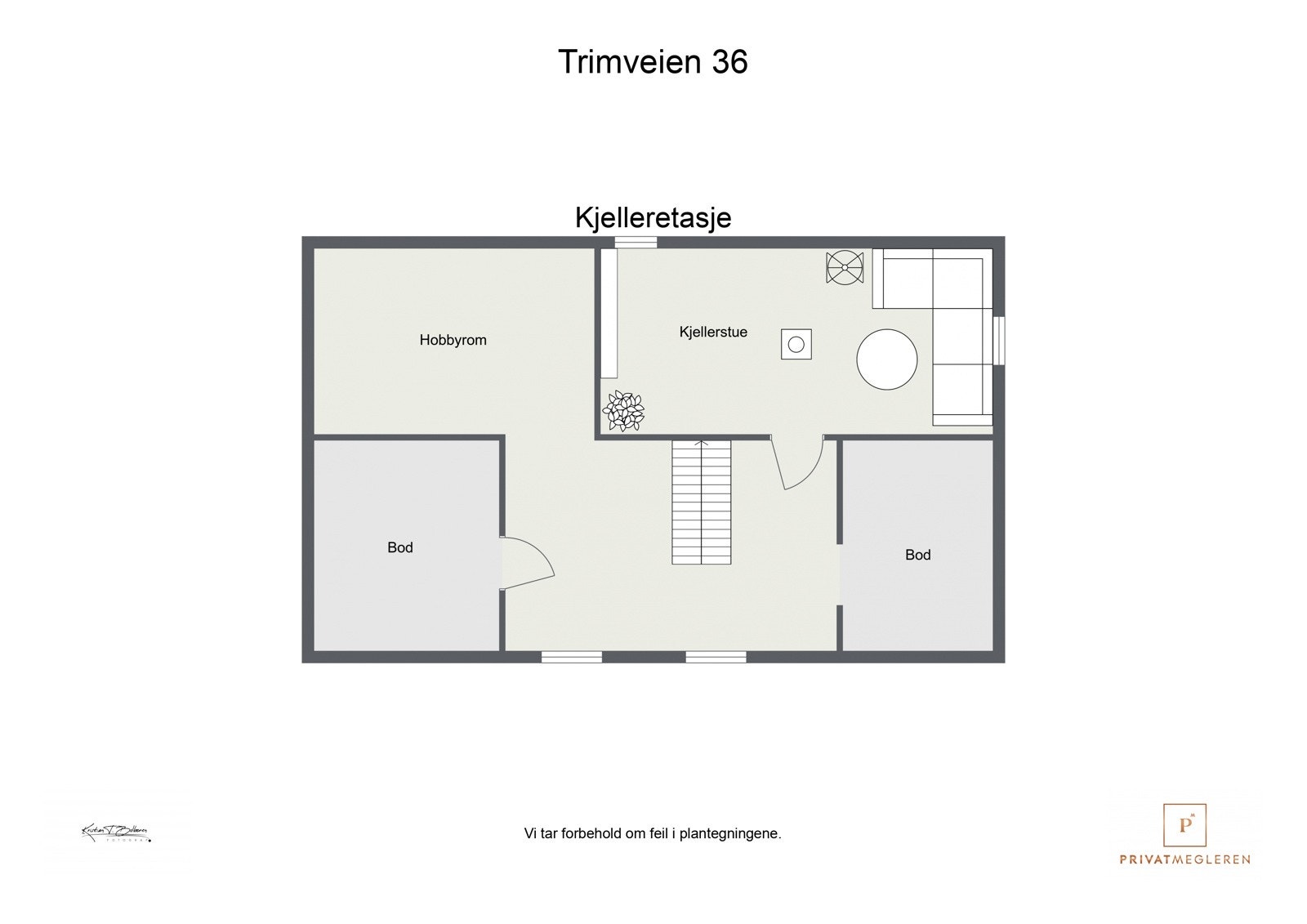 Plantegning kjelleretasje Galleribilde