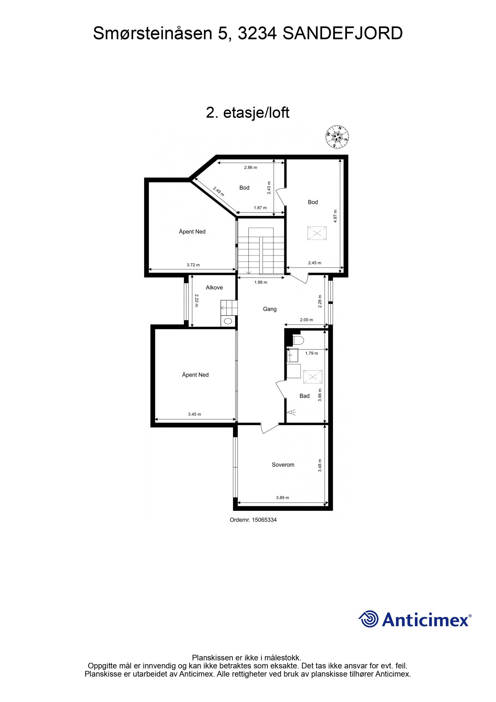 Plantegning 2. etasje Galleribilde