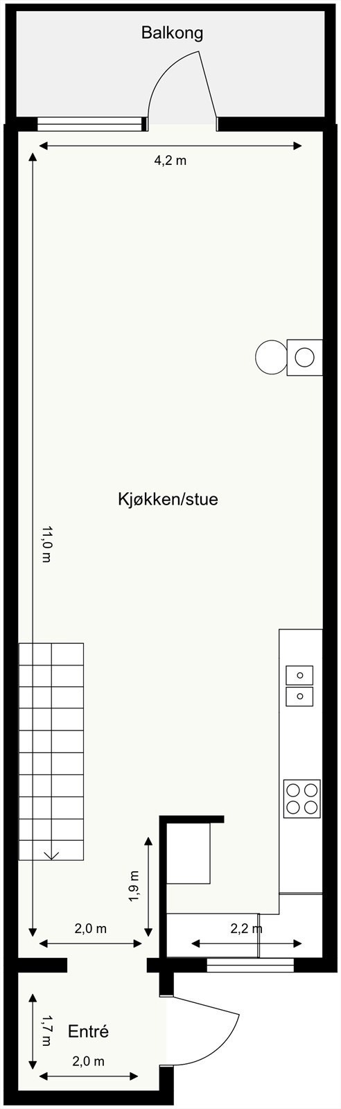 Plantegning 1. etasje. Galleribilde