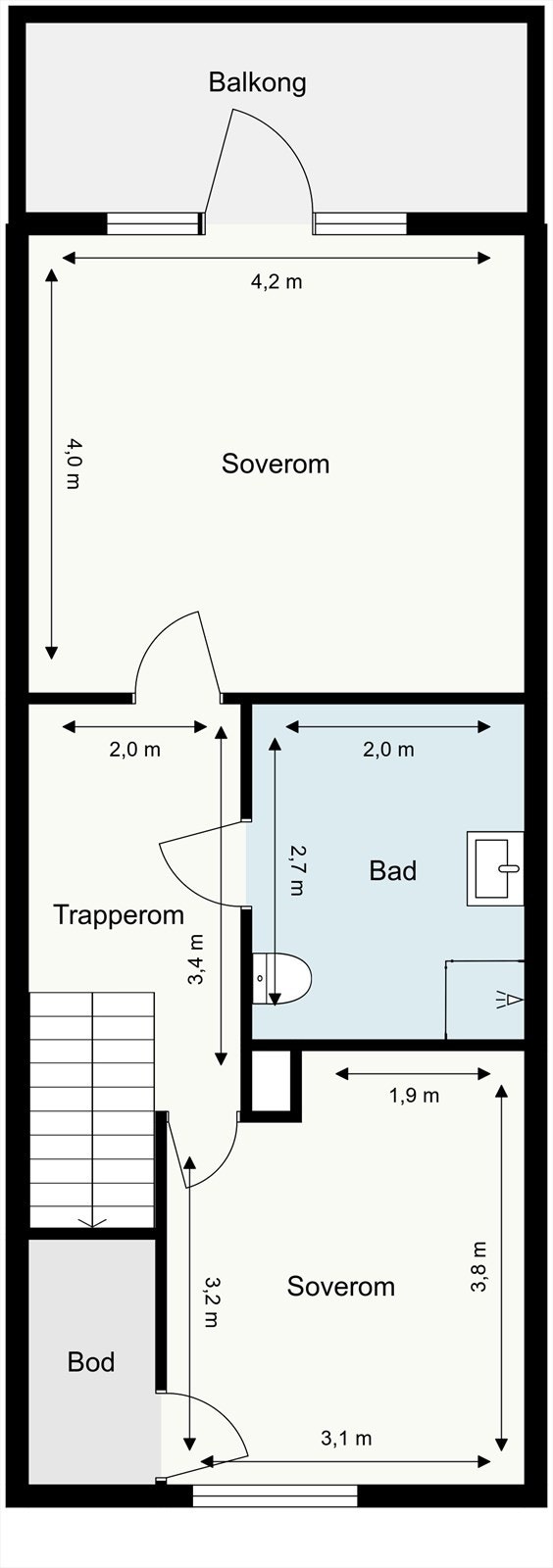 Plantegning 2. etasje. Galleribilde