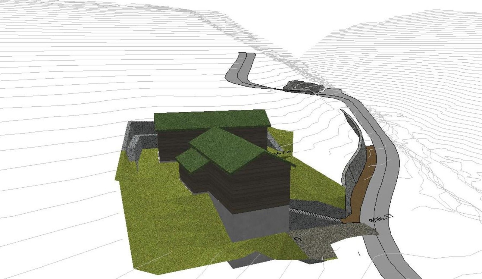 Tegning til mulighetsstudiet. Galleribilde