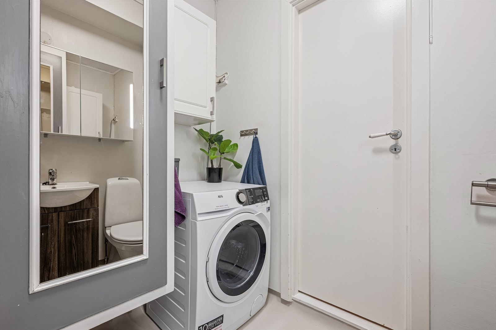 Det er også opplegg for vaskemaskin. Galleribilde