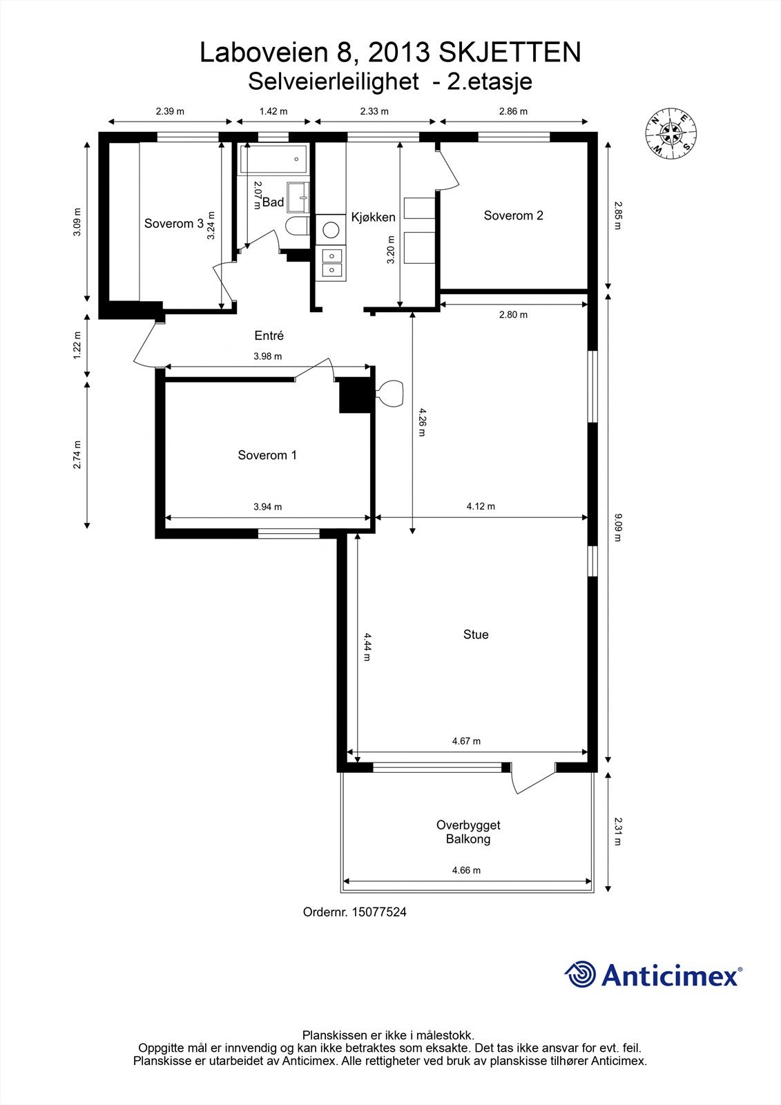 Plantegning 2. etasje Galleribilde