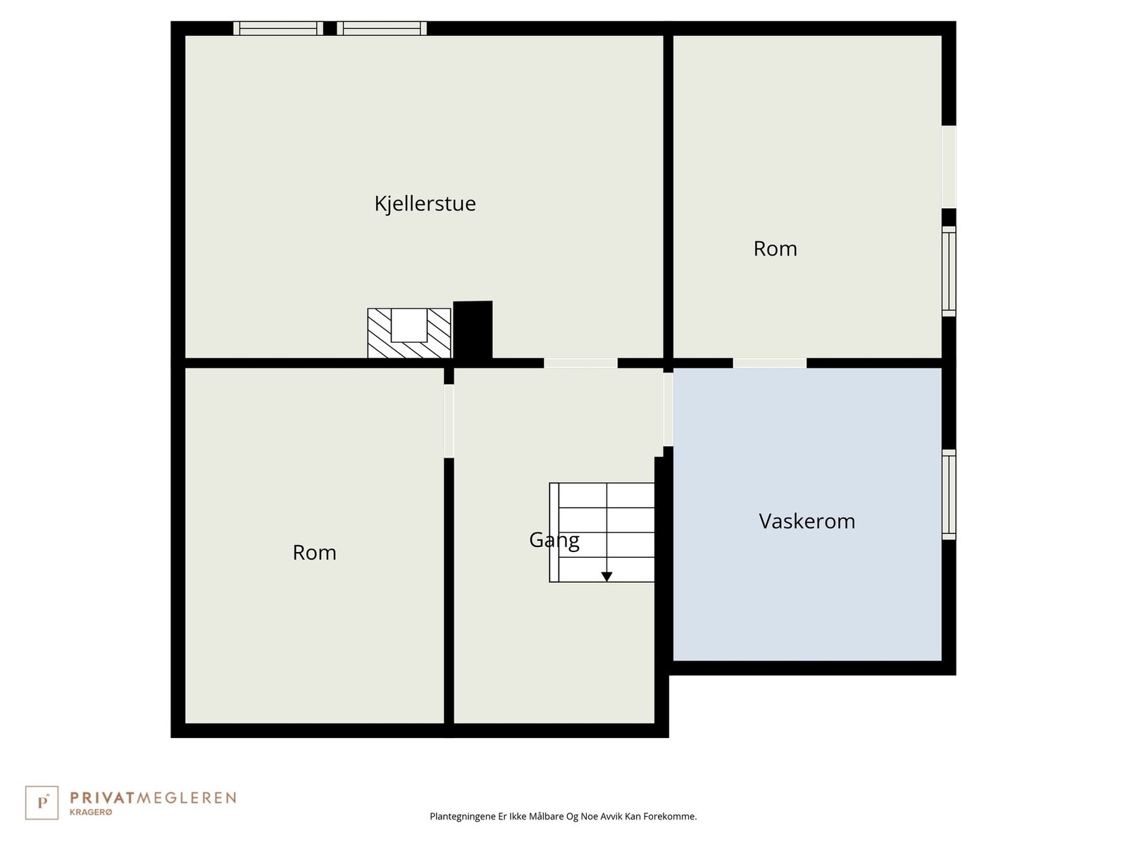 Plantegning kjelleretasje. Galleribilde