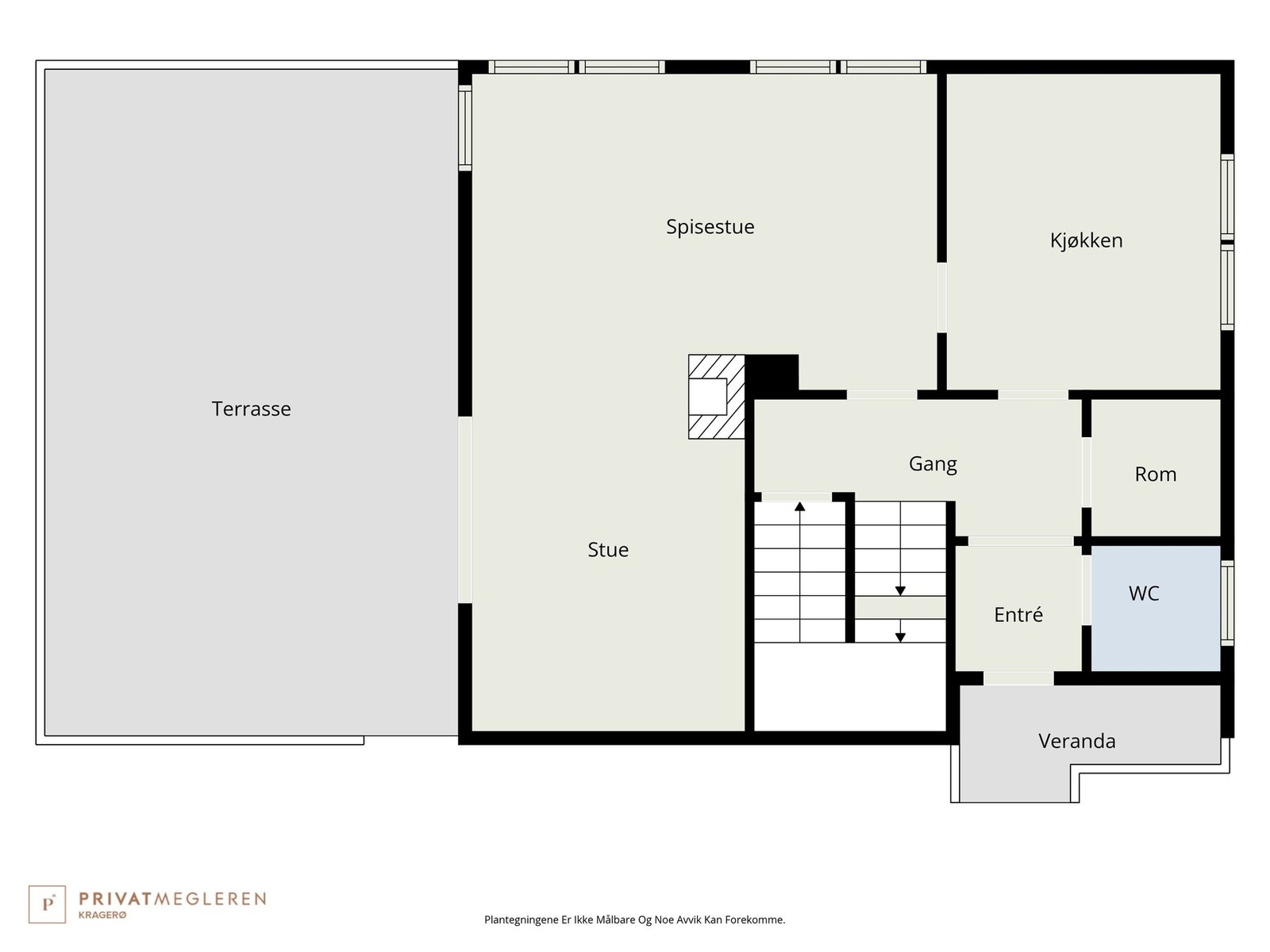 Plantegning hovedetasje. Galleribilde