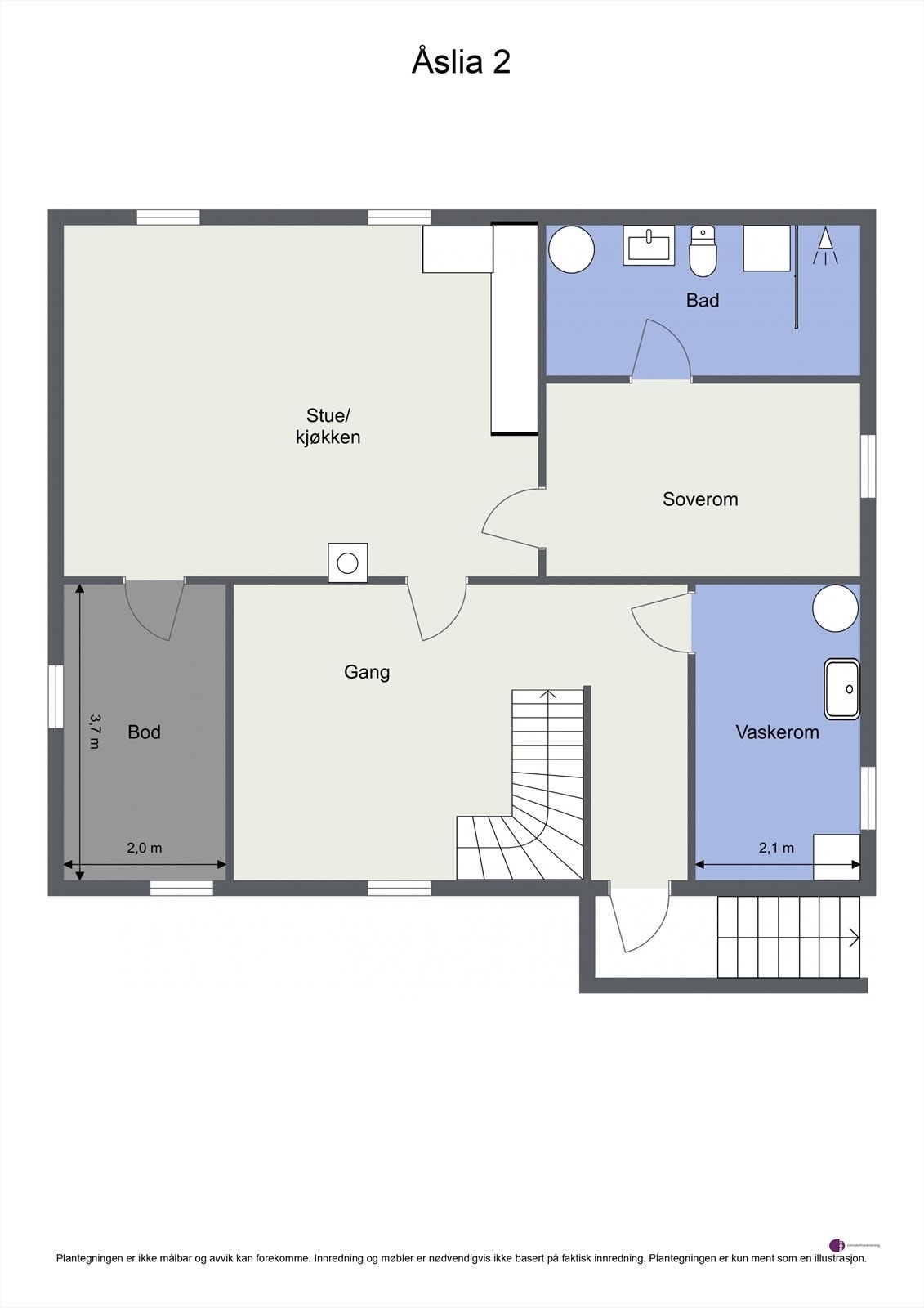 Plantegning kjeller. Galleribilde