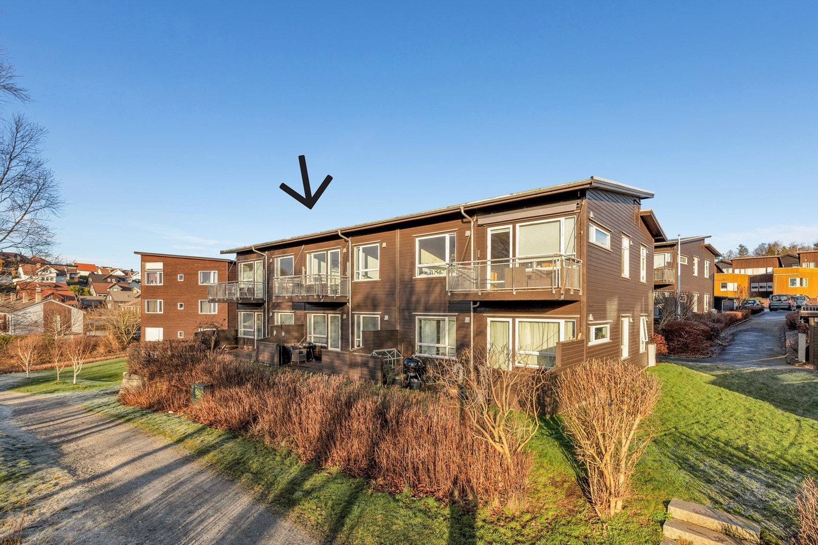 Fasade - leiligheten ligger i 2. etasje Galleribilde