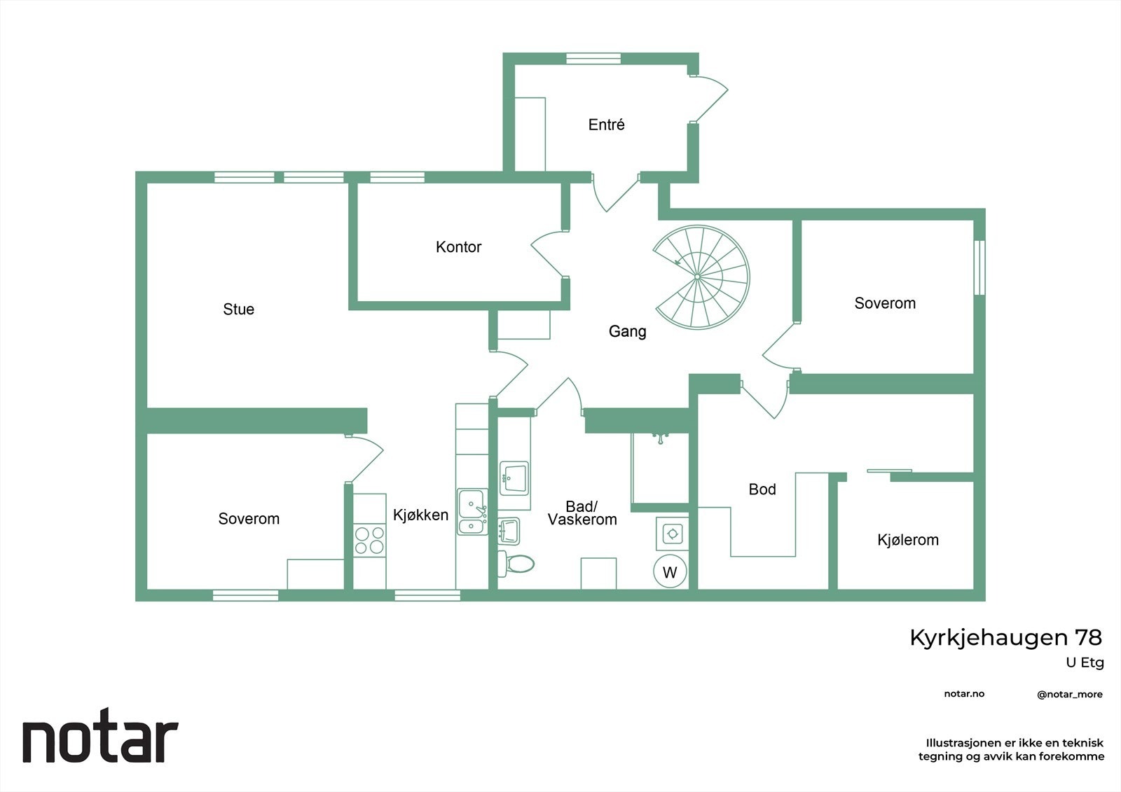 Plantegning underetasje Galleribilde