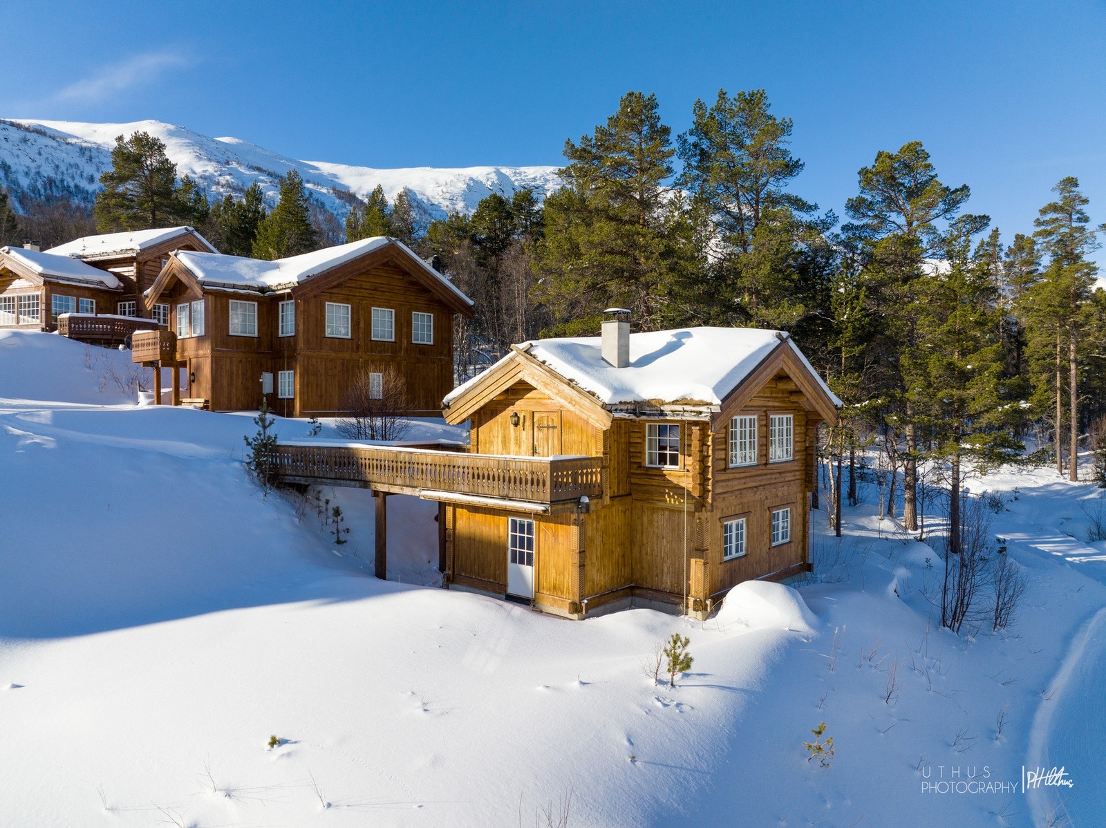 Gode solforhold rett ved skibakken Galleribilde