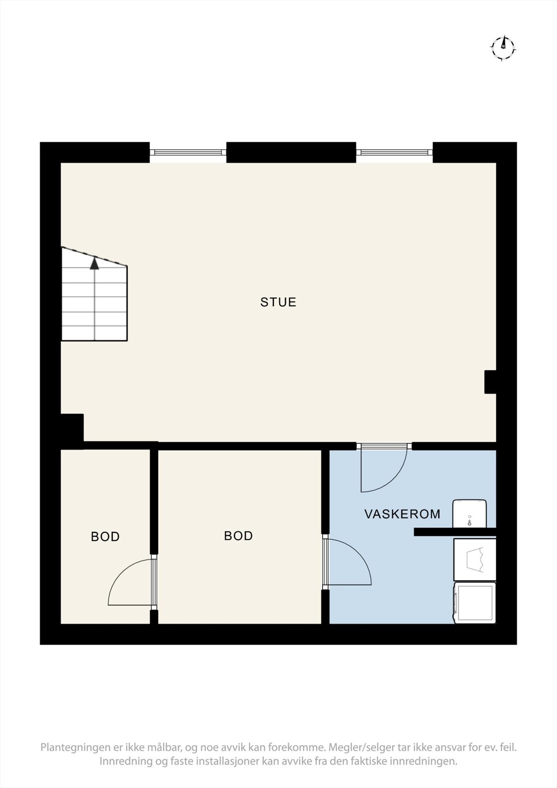 Plantegning kjeller. Galleribilde