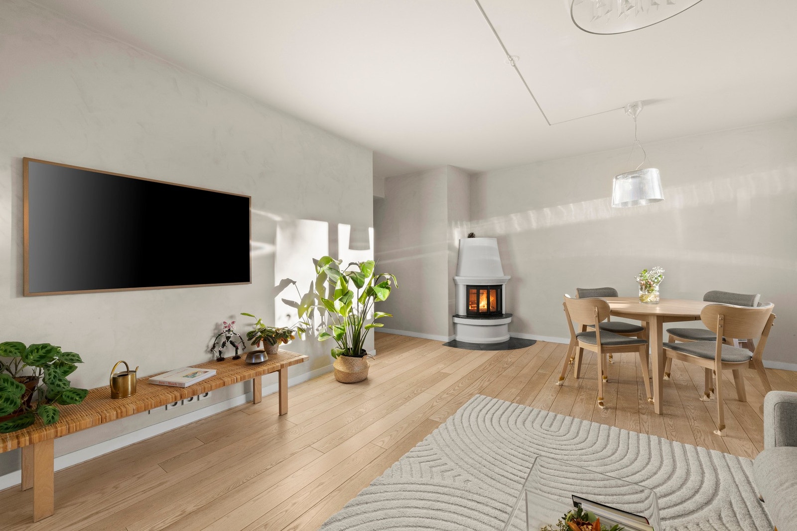 Leiligheten har en gjennomgående planløsning Galleribilde