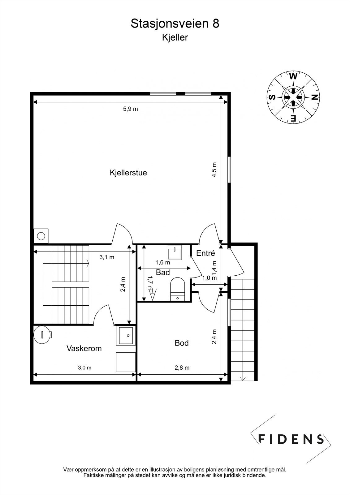 Plantegning kjeller Galleribilde