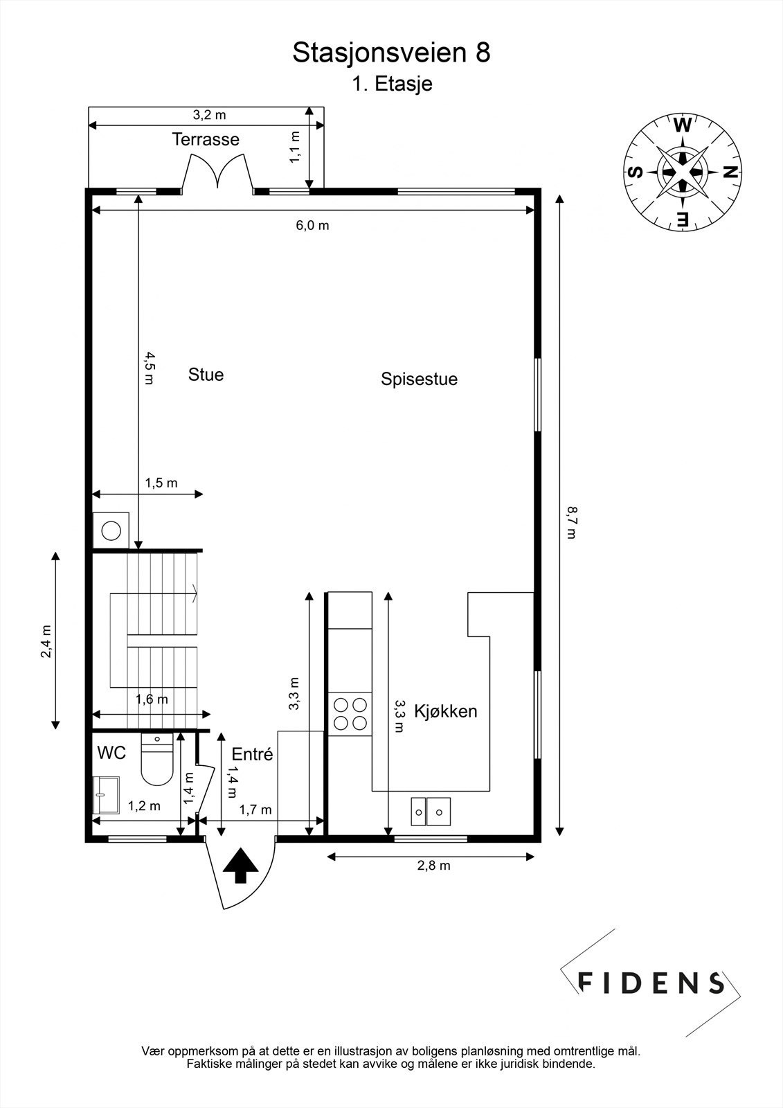 Plantegning 1. etasje Galleribilde