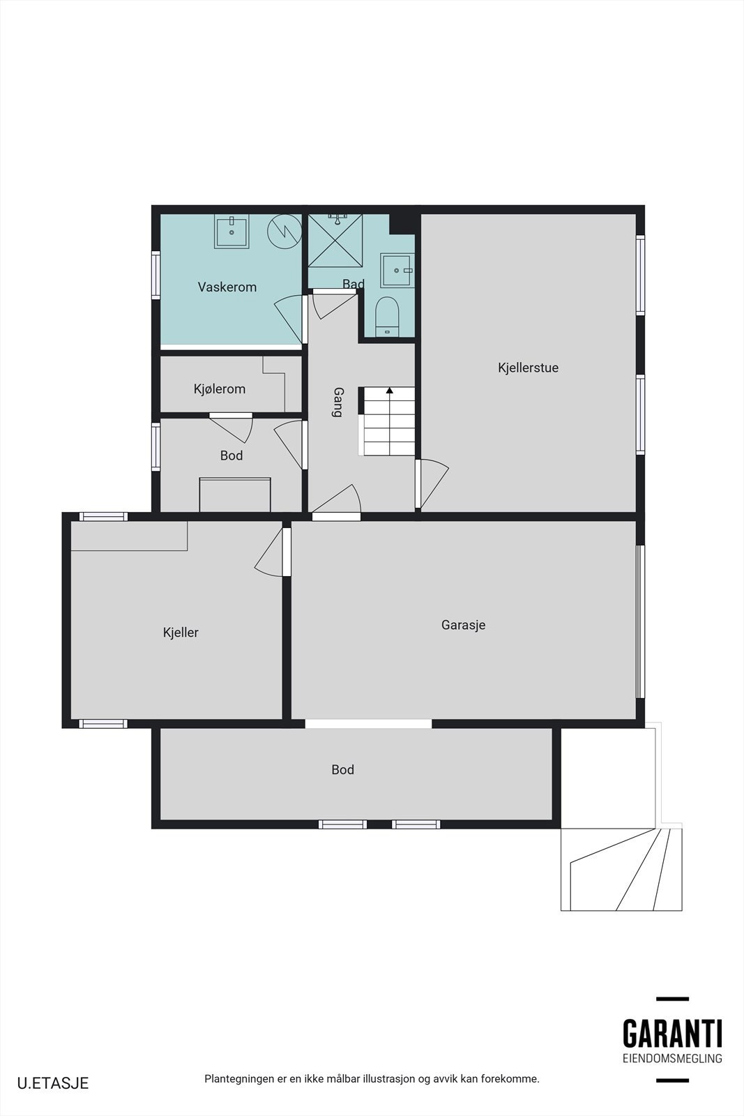 Plantegning underetasjen Galleribilde