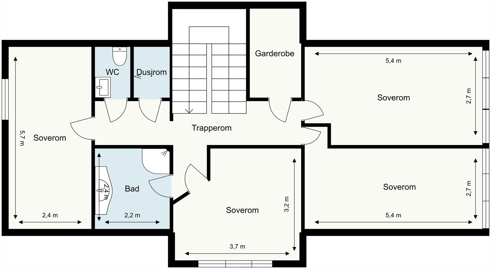 Plantegning 2. etasje. Galleribilde