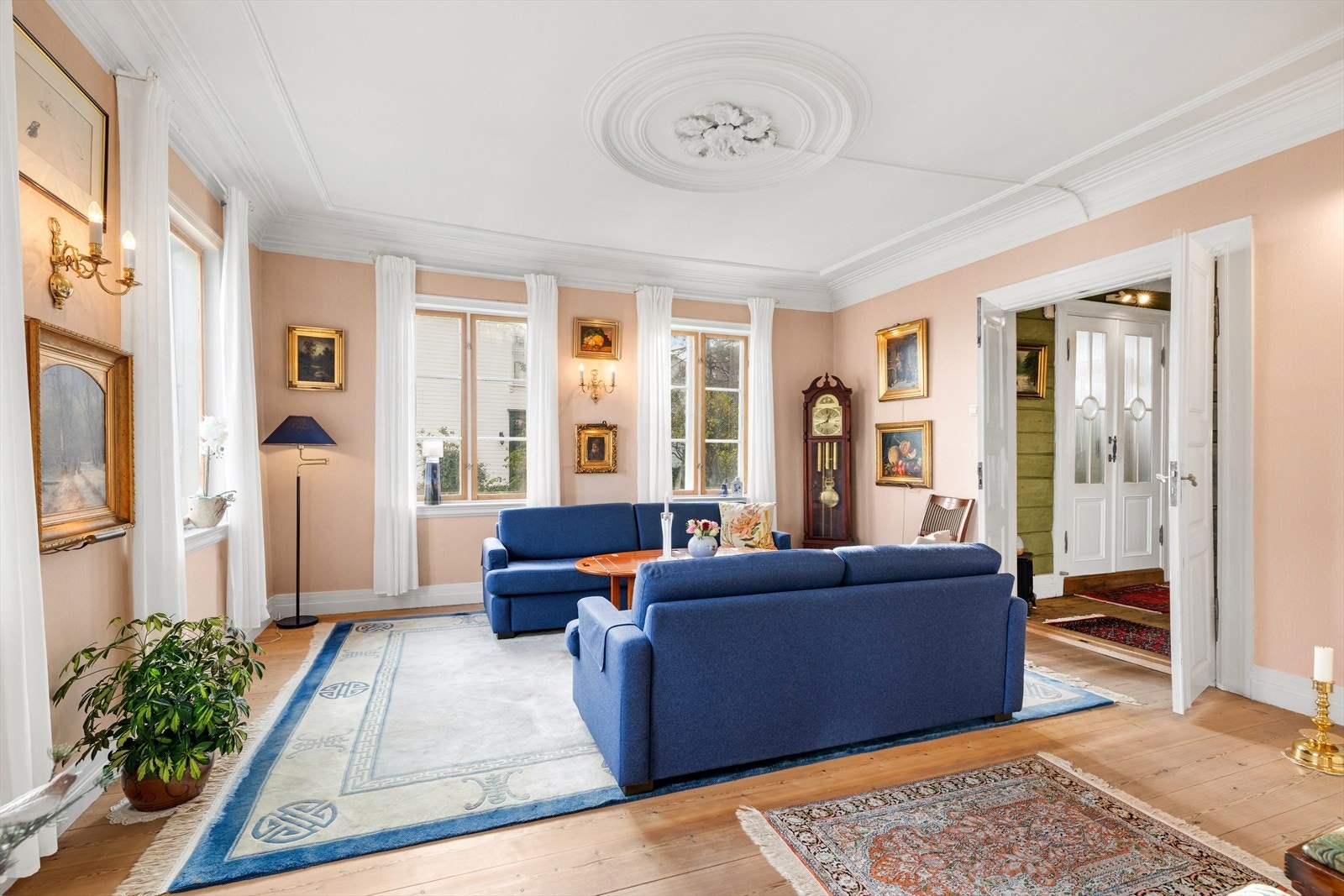 Flott tregulv med brede bord Galleribilde