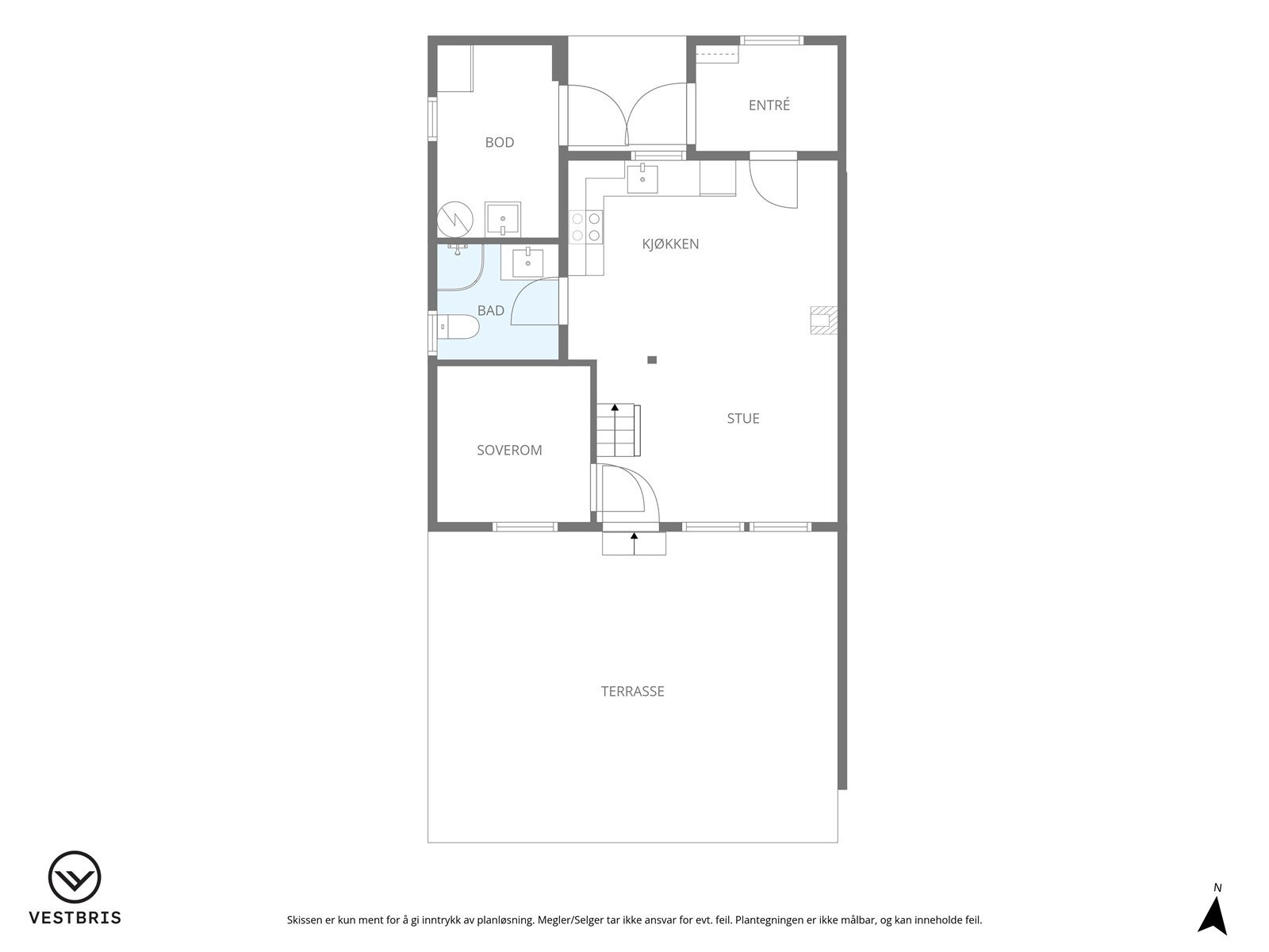 Plantegning hovedetasjen. Galleribilde