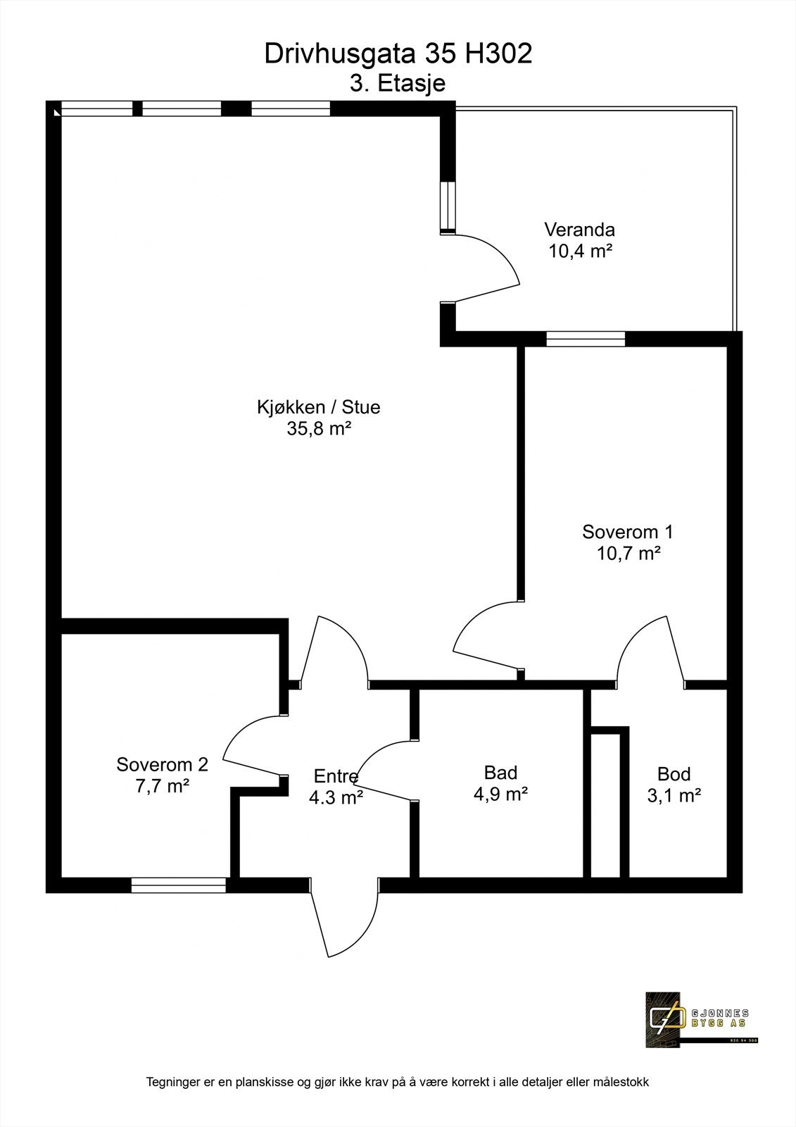 Drivhusgata 35 H302 - 3. Etasje - 2D Floor Plan.jpg Galleribilde